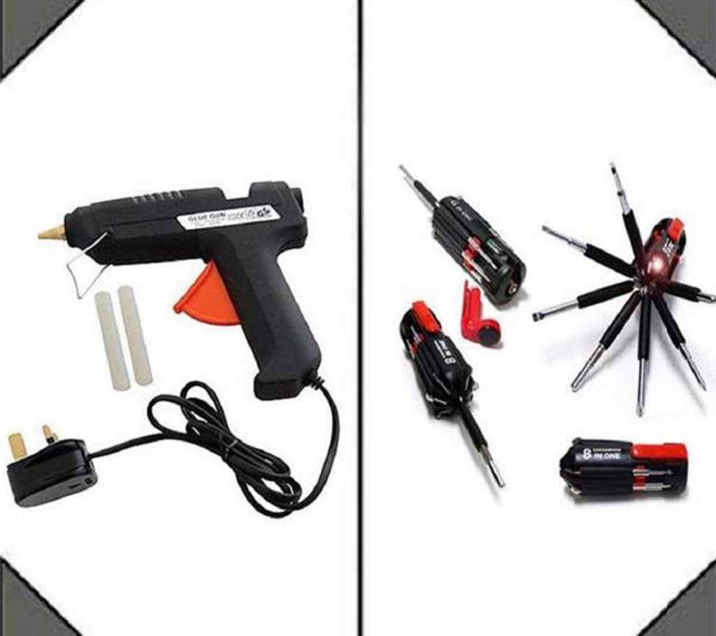Glue Gun + Multi Screw Driver COMBO