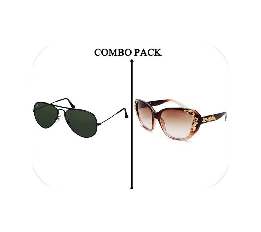 Rayban Sunglasses & Women Fashion Sunglass Combo