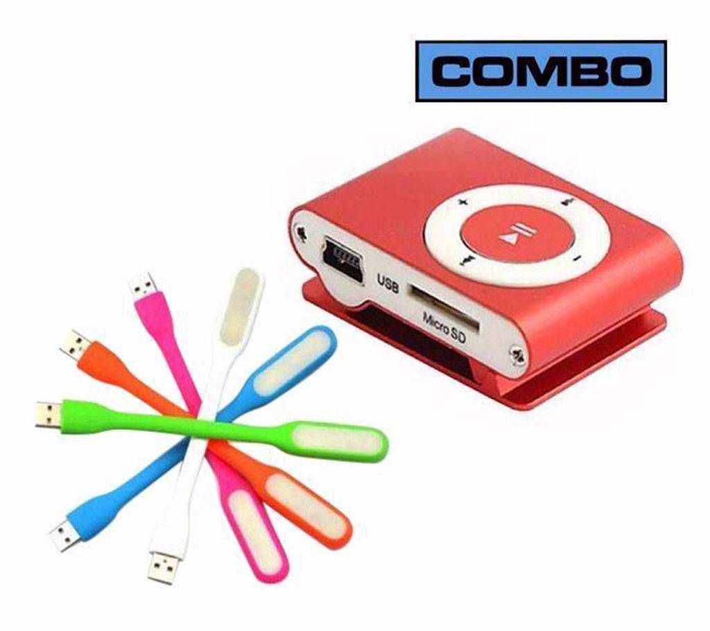 USB LED Light & Shuffle Mp3 Player Combo