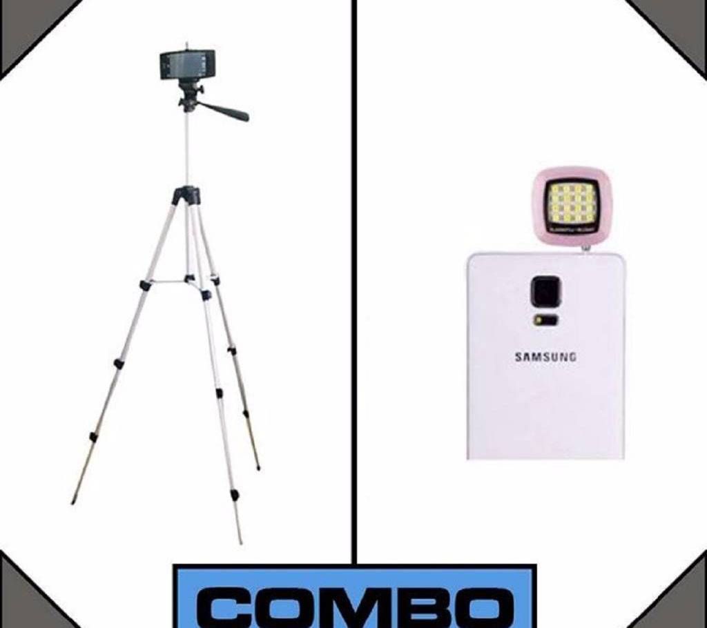 Mobile Stand and 16 LED Flash light Combo 