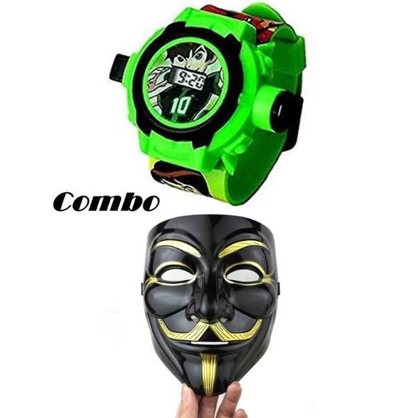 Combo Ben 10 Projector Watch & Vendetta Mask (Combo)
