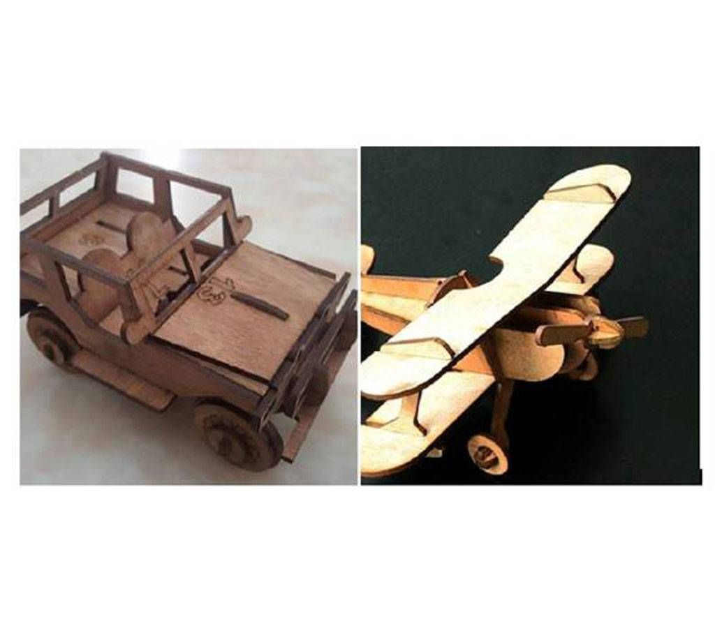 Three dimensional aeroplane and vintage zeep combo