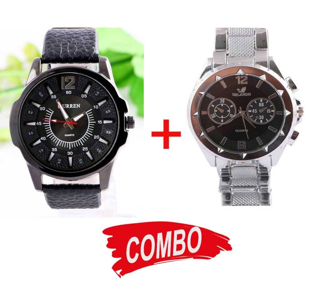 Curren Casual Wrist Watch (Copy) + ORLANDO Wrist Watch (Copy) Combo Offer