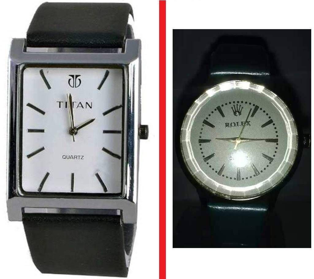 Titan gents watch copy and Rolex ladies wrist watch combo 
