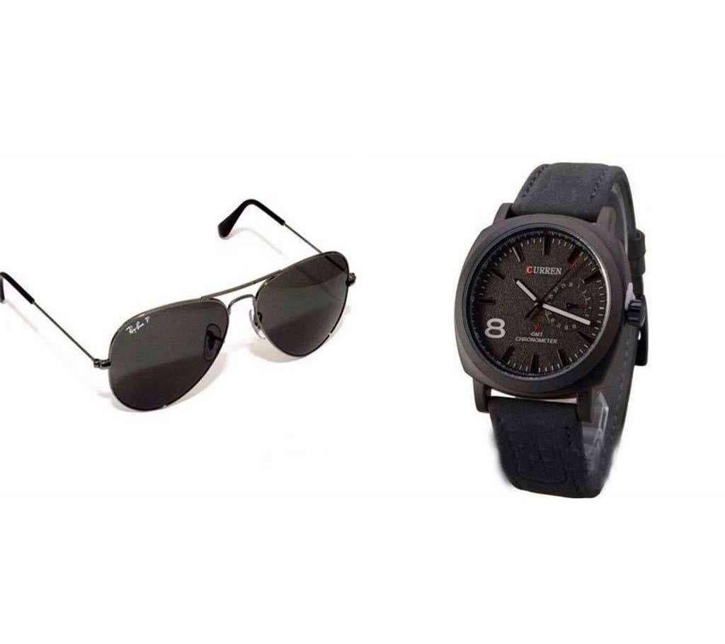 Ray-Ban (copy) Sunglasses + CURREN (copy) Gents Watch