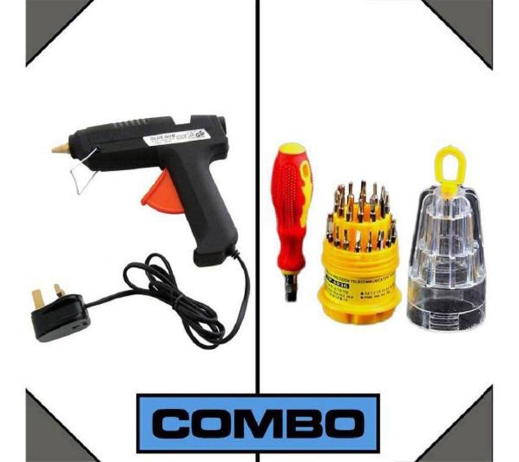 Glue Gun + 32 in 1 Screw Driver COMBO
