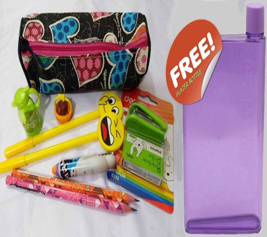STATIONARY COMBO PACK FOR SCHOOL With A Free Water Bottle