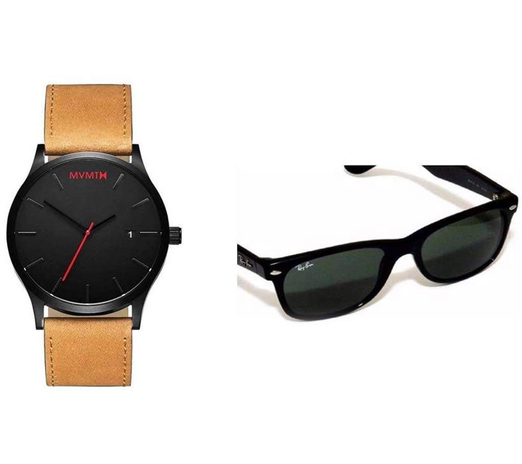 MVMT Gents Wrist Watch+Ray Ban Gents Sunglasses 
