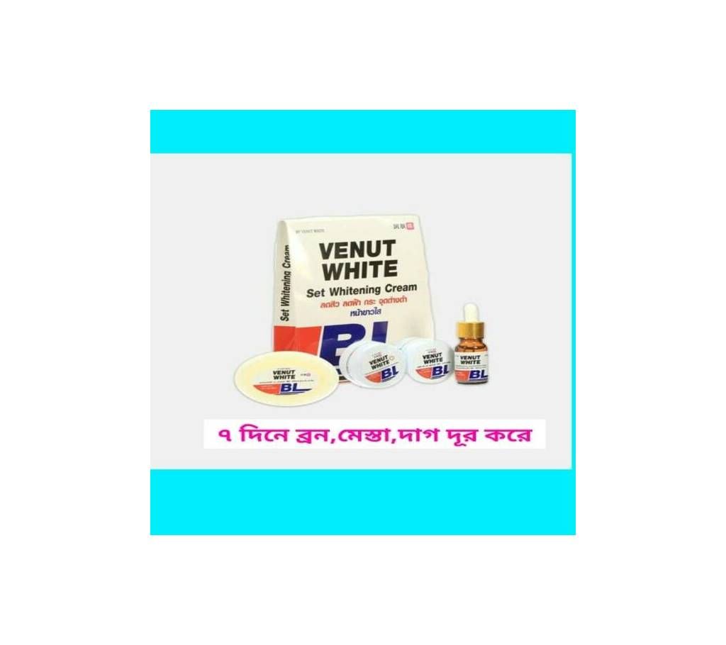 Venut Permanent whitening (Day Cream+Night Cream+Facial Soap+serum) Set