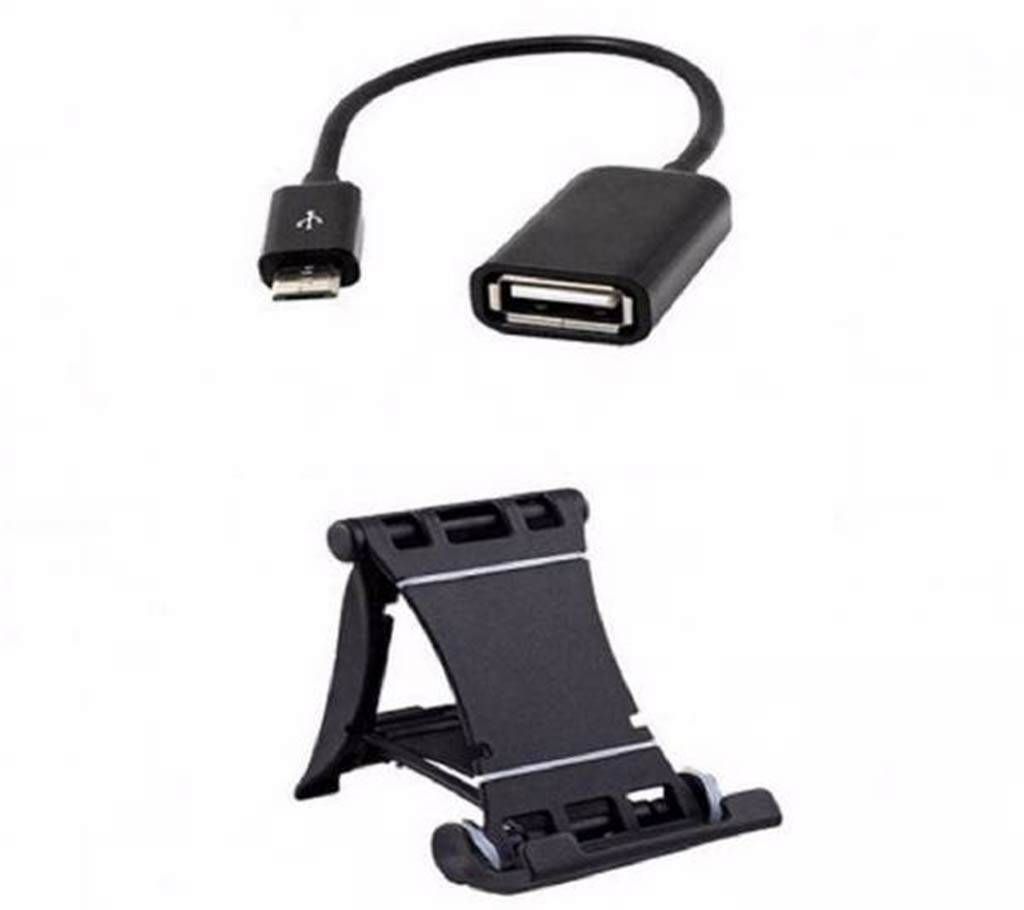 Mobile Tablet Stand + OTG cable COMBO