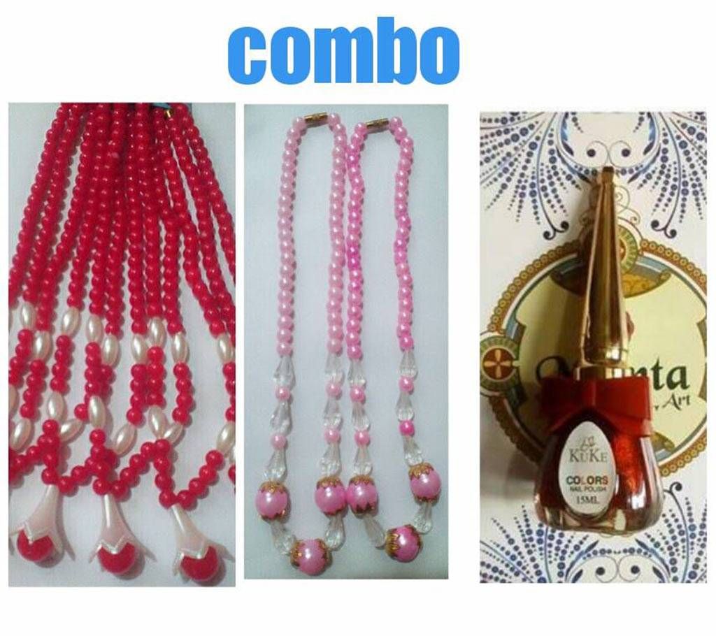 2 necklace+nail polish combo offer 