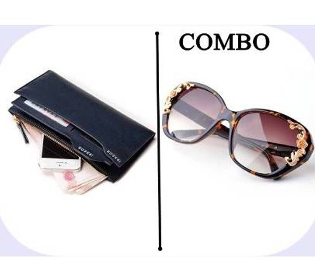 Combo of Wallet & Women Fashion Sunglass