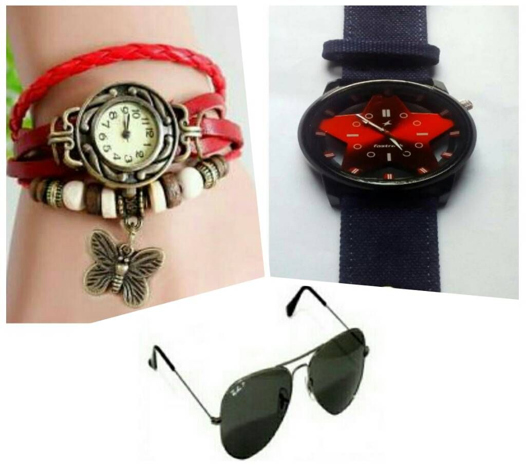 Fastrack Gentle Watch Ladies Bracelet Watch & Sunglasses Combo 