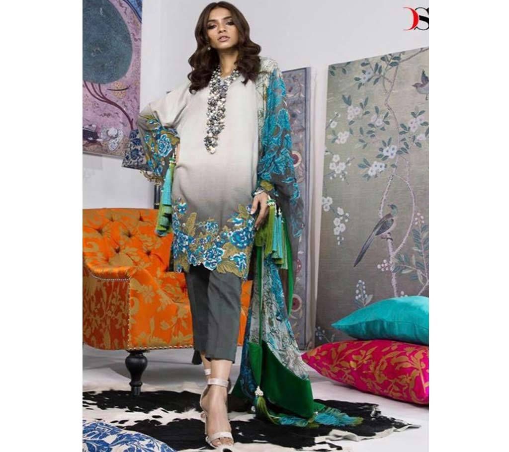 Indian Muslin Vol-4 Unstitched cotton three piece for women ( 2pcs)