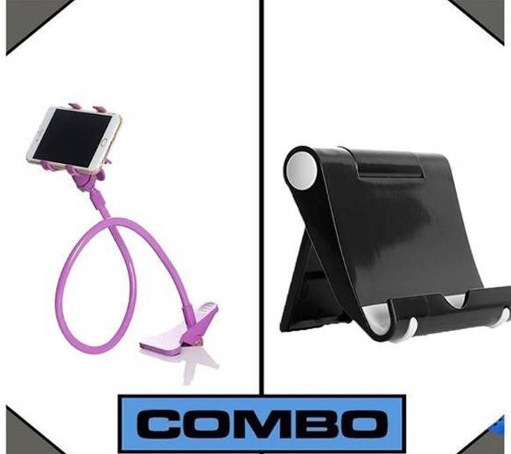 Combo of Tablet Stand & 360 Rotate Long Stand