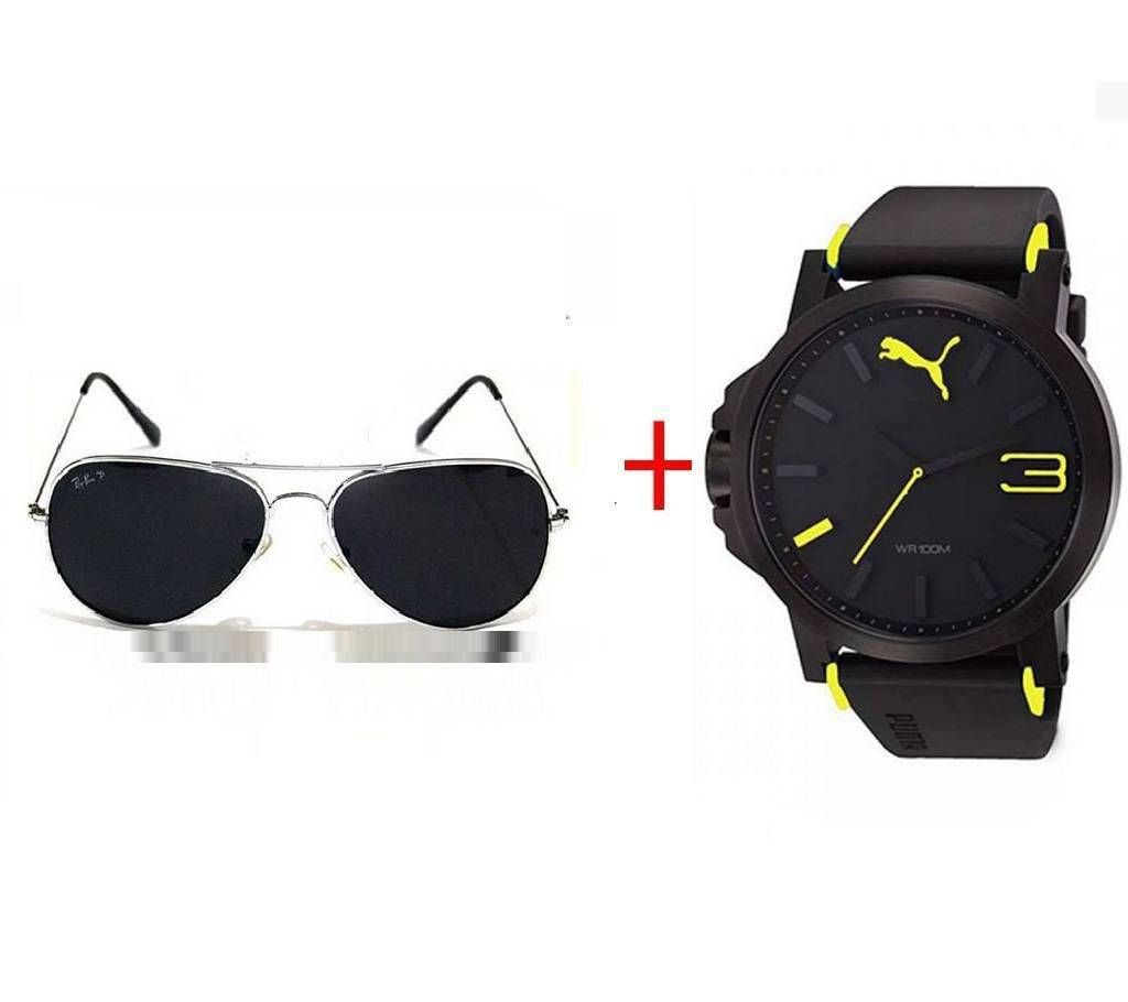 Menz Ray-Ban (copy) Sunglasses & Puma (copy) wristwatch 