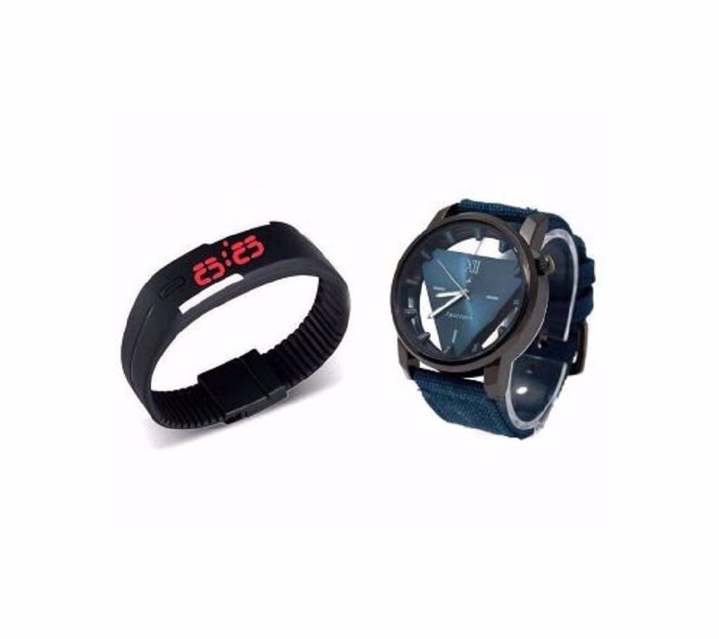 combo offer Fastrack Gents watch (Copy) + LED Watch 