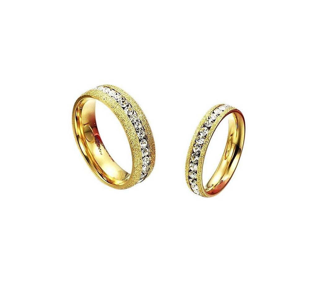 Golden Alloy Finger Ring Couple