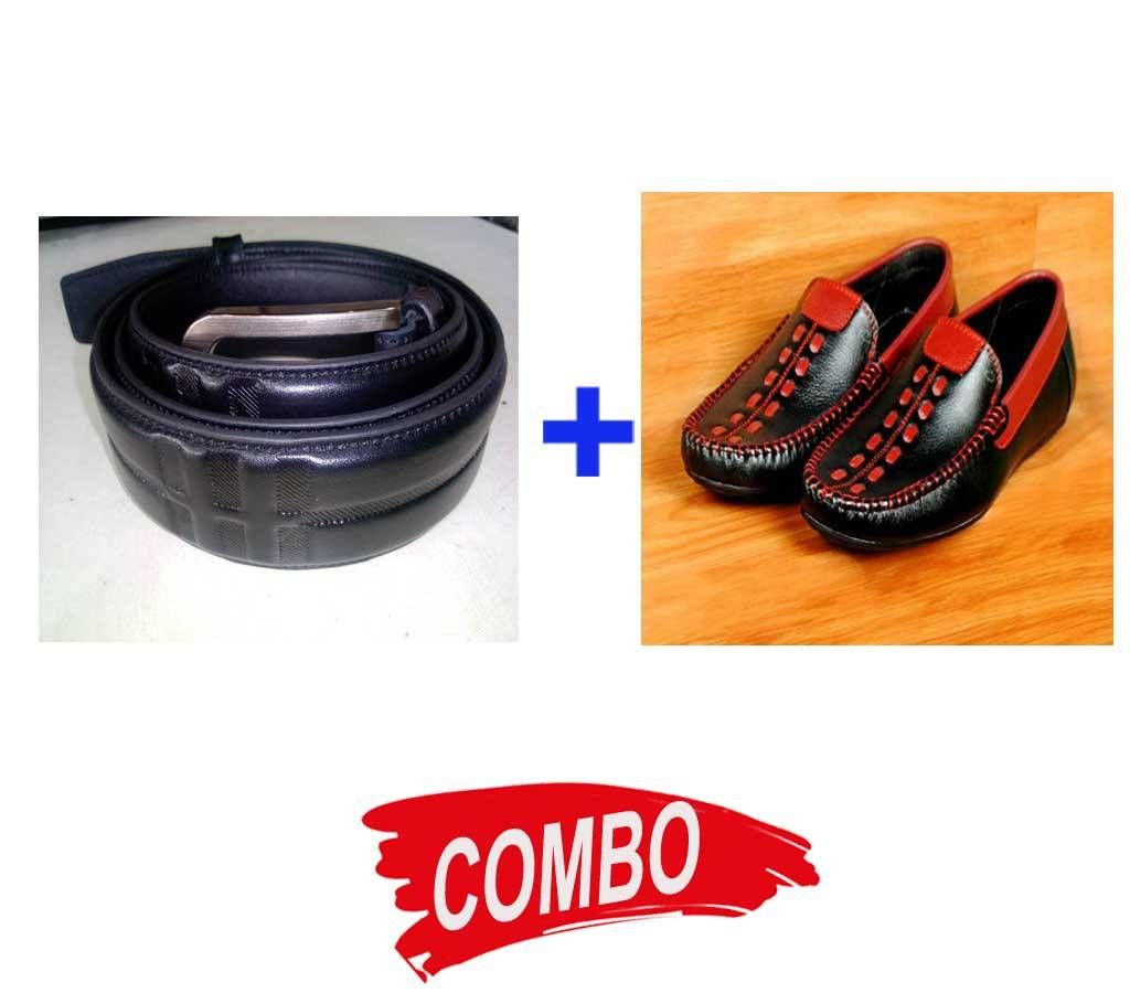 Gents Leather Belt + Gents Leather Loafer Combo Offer