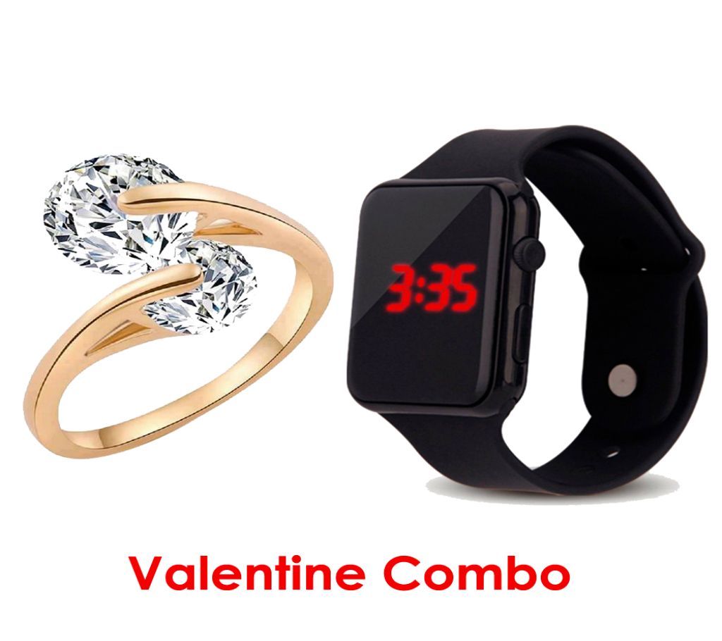MENS WATCH AND WOMENS FINGER RING COMBO OFFER