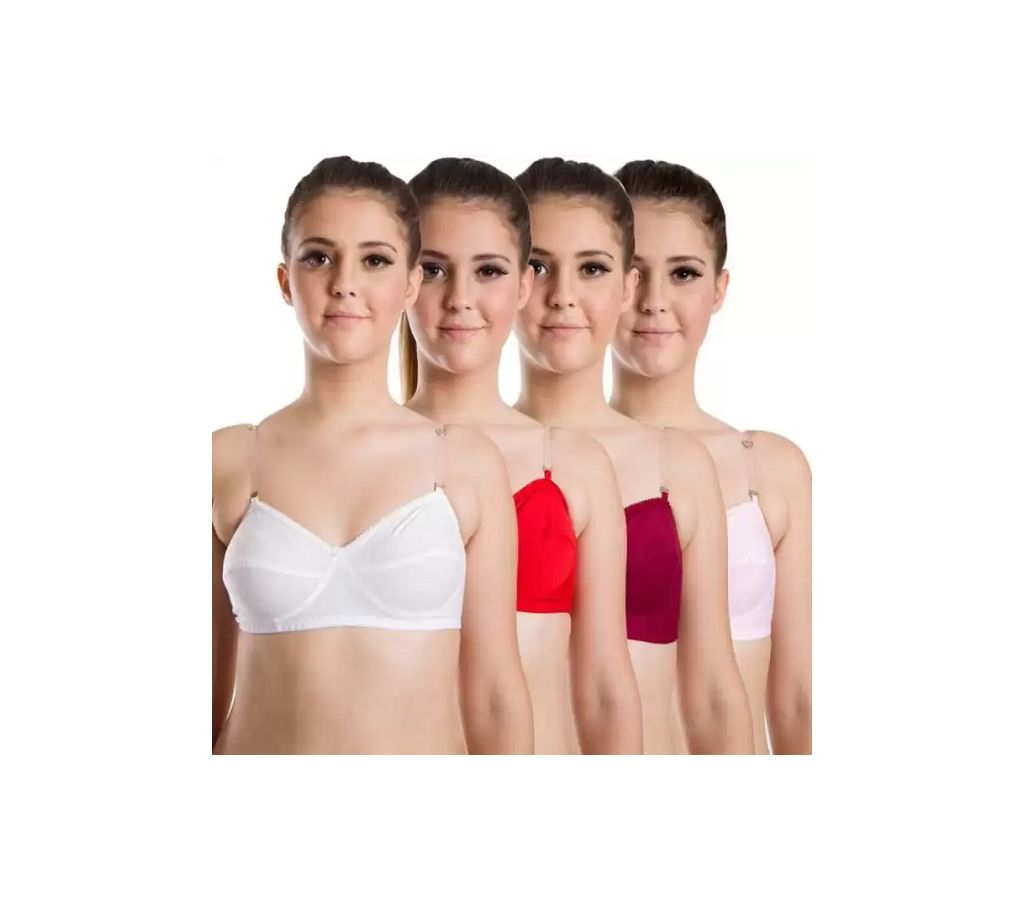 Multicolor Cotton Air Bra For Women 4Pcs.,/