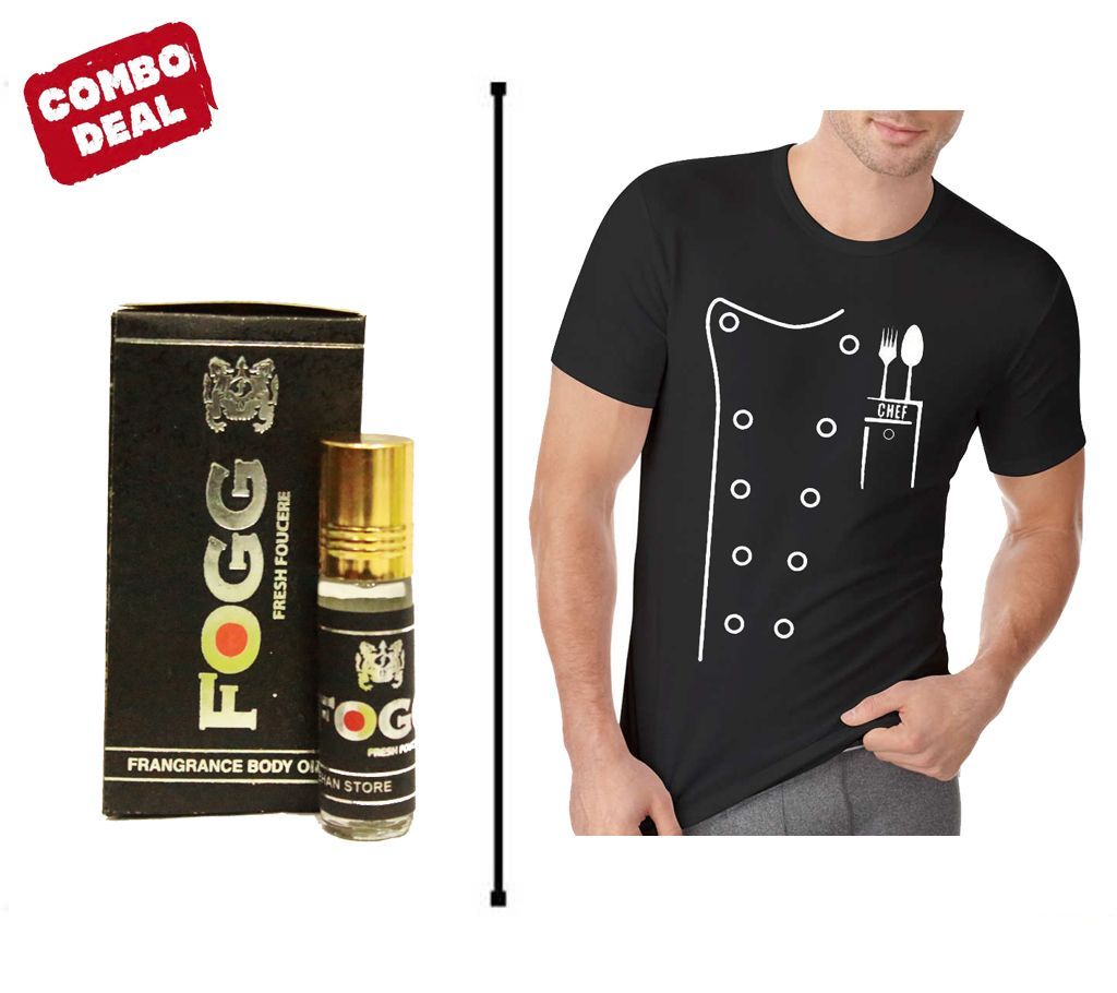 MENS T SHIRT WITH ROLL ON PERFUME COMBO OFFER