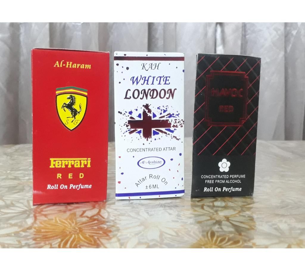 3pcs Perfume Combo Offer ( Ferrari, White London & Havoc)-6ml-France 