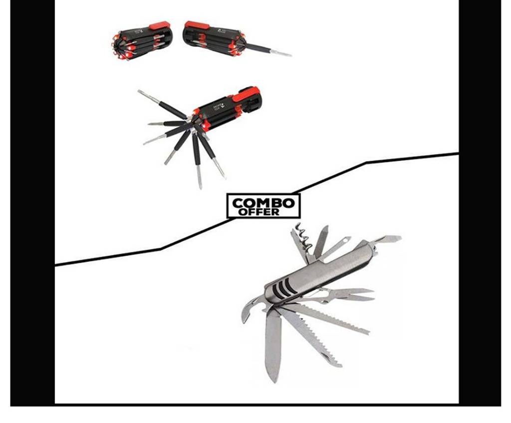 Combo Pack 8 in 1 Screwdriver and 14 in 1 Switch Army Knife
