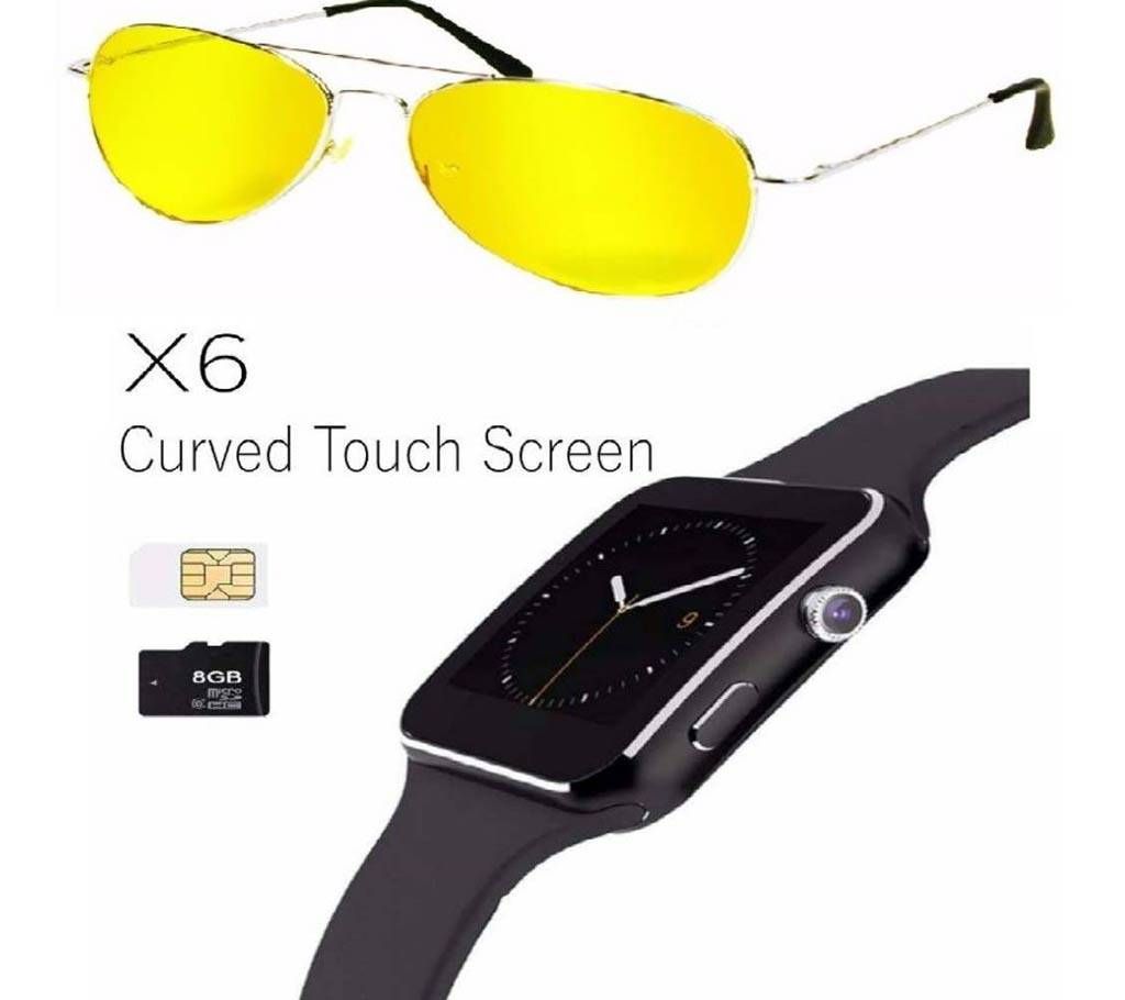 X6 Smart Watch with Night Vision Glass