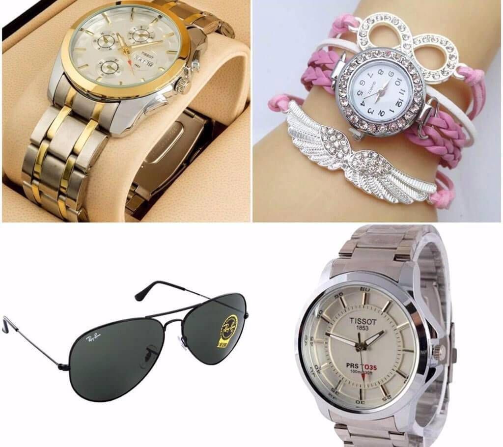 3 watch and 1 sunglass combo