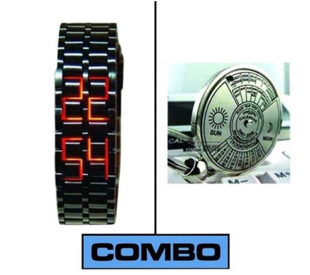 Samurai Wrist Watch + 50 Year Calendar Combo