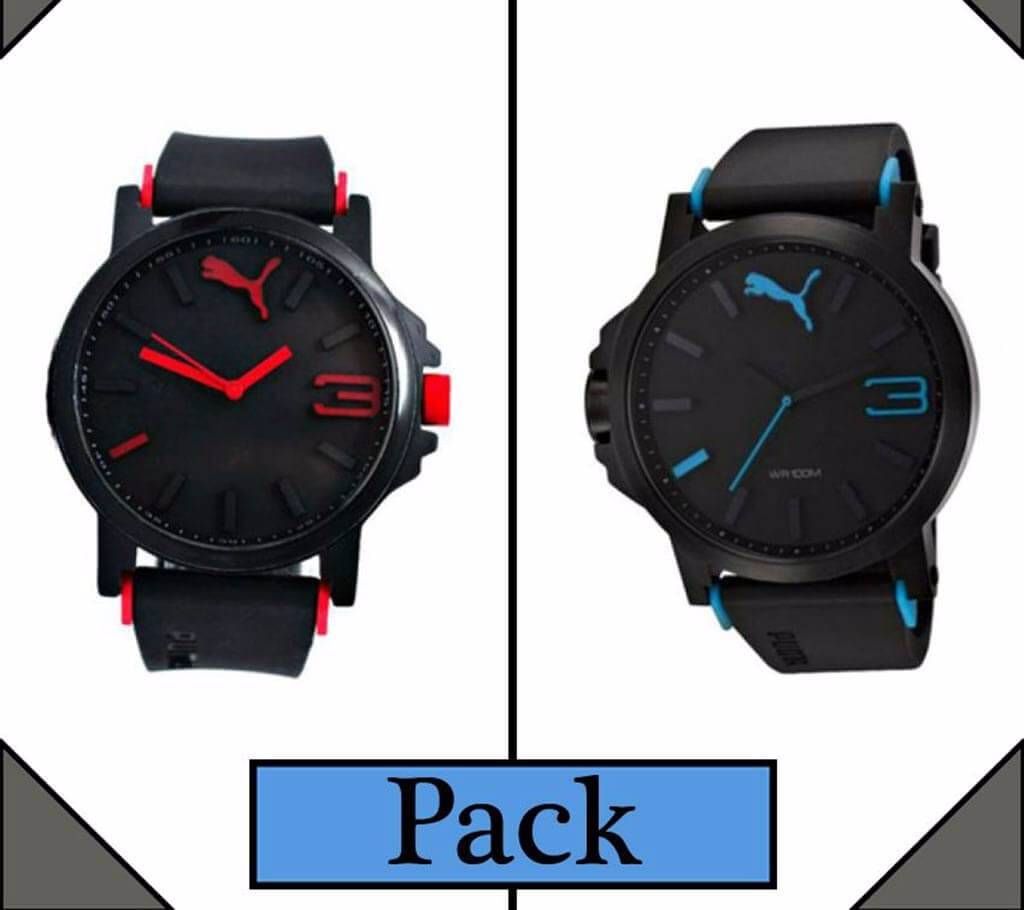 PUMA gents wrist watch-copy 2 pieces combo 
