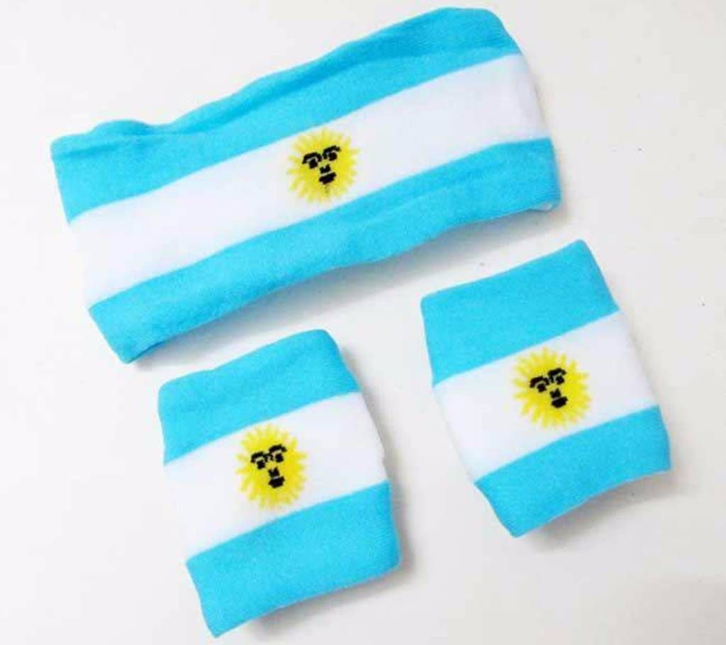 Argentina Lovers Head + Wrist Band combo 