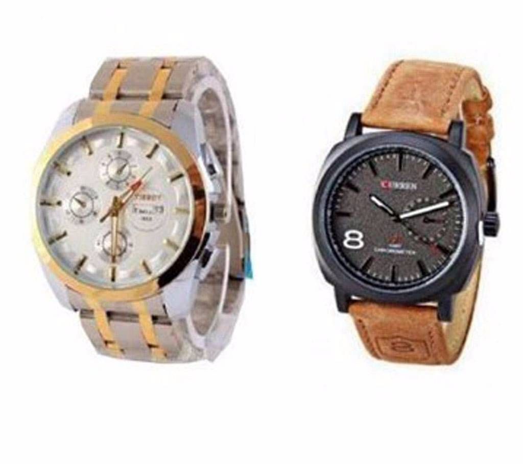 Curren & Tissot (Copy) Mens Wrist Watch Combo