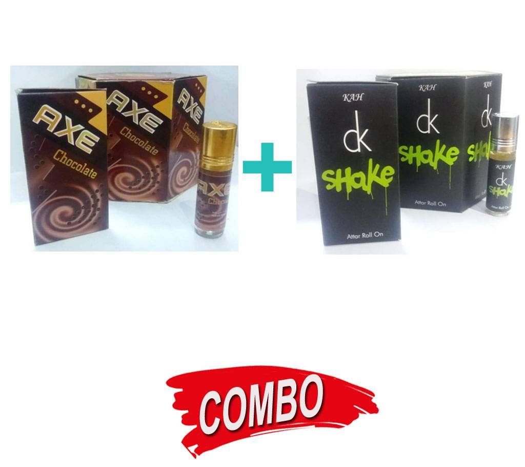 Axe Choclate Concentrated Perfume (Attor) (6ml) + CK Shake Perfume (6ml) Combo Offer