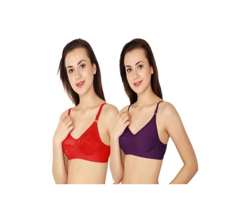 Multicolor Cotton Air Bra For Women 2Pieces..,