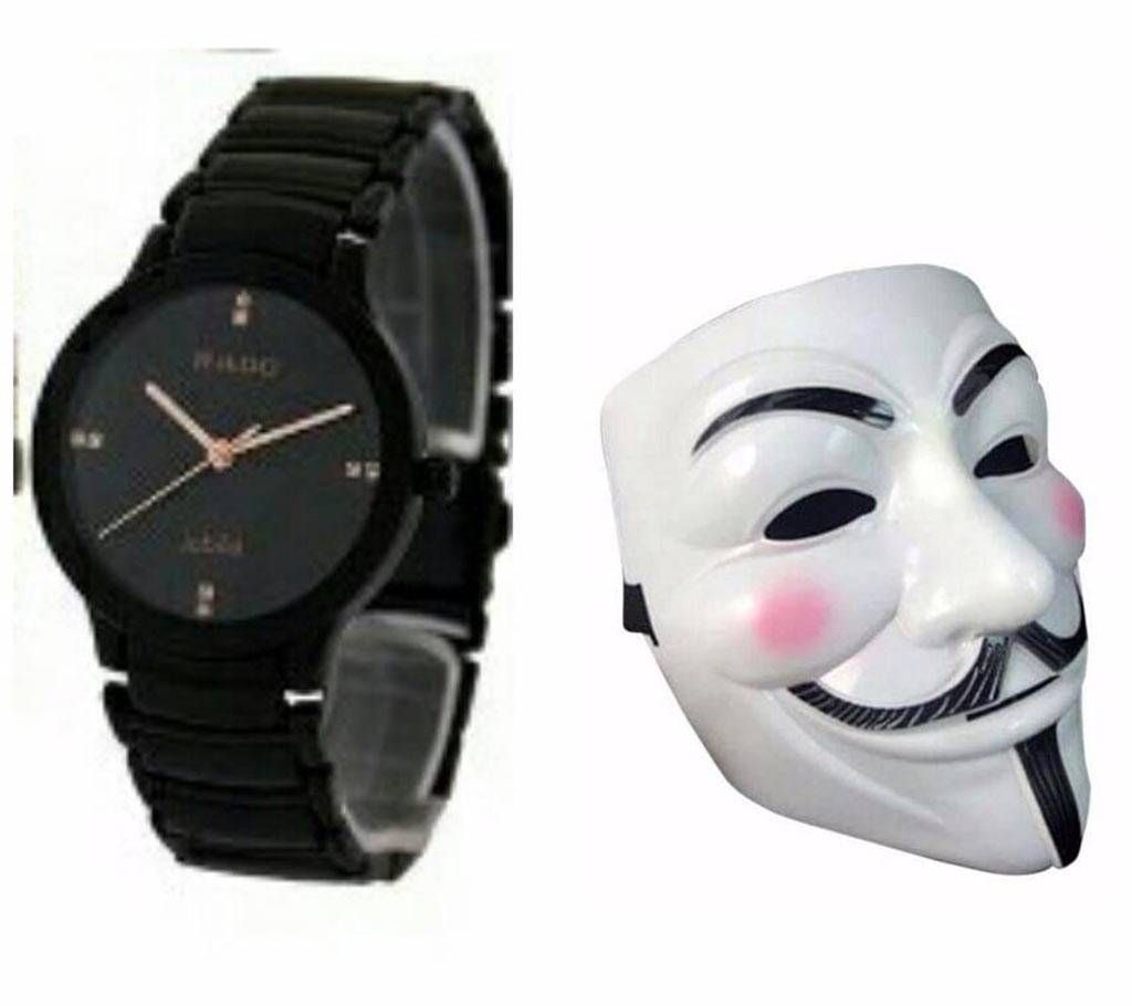 RADO Watch(copy)+Anonymous Mask Combo