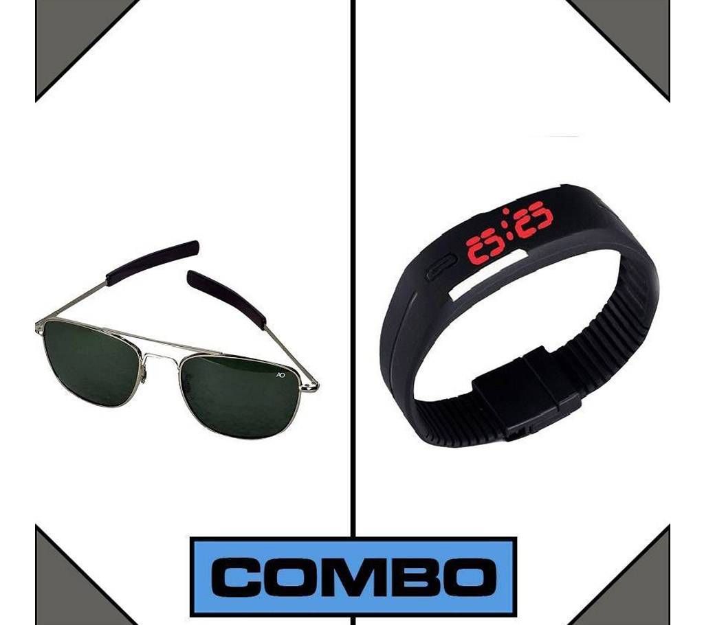 AO Sunglasses with Free Led watch