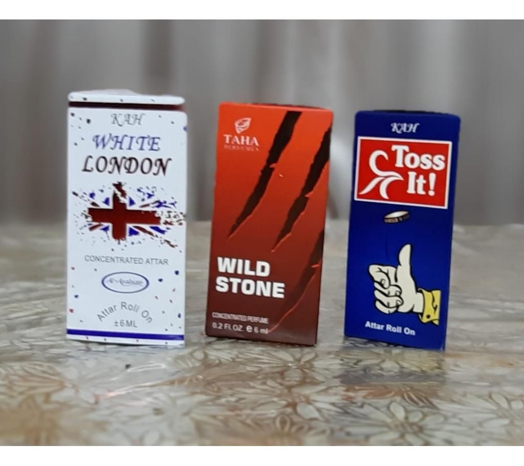  3 pcs Concentrated Perfume (Attor) Combo Offer -6ml-France