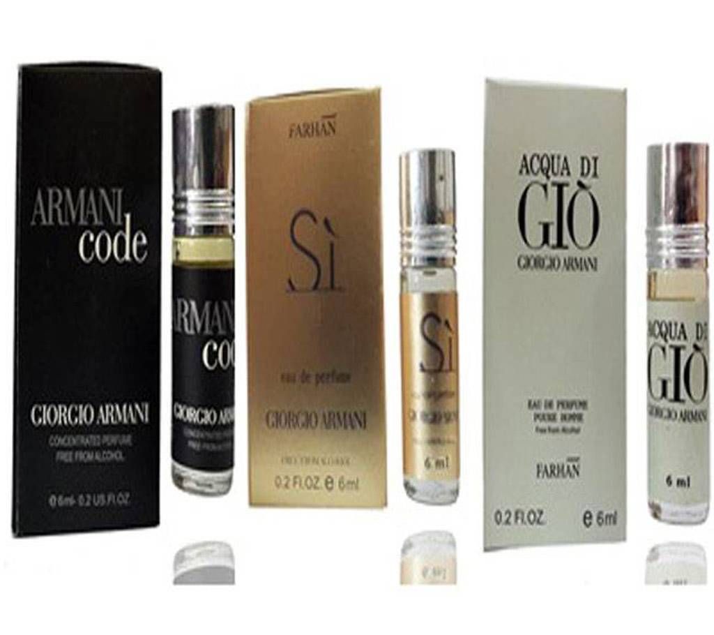 6 ml gents perfume's 3 pieces combo offer 
