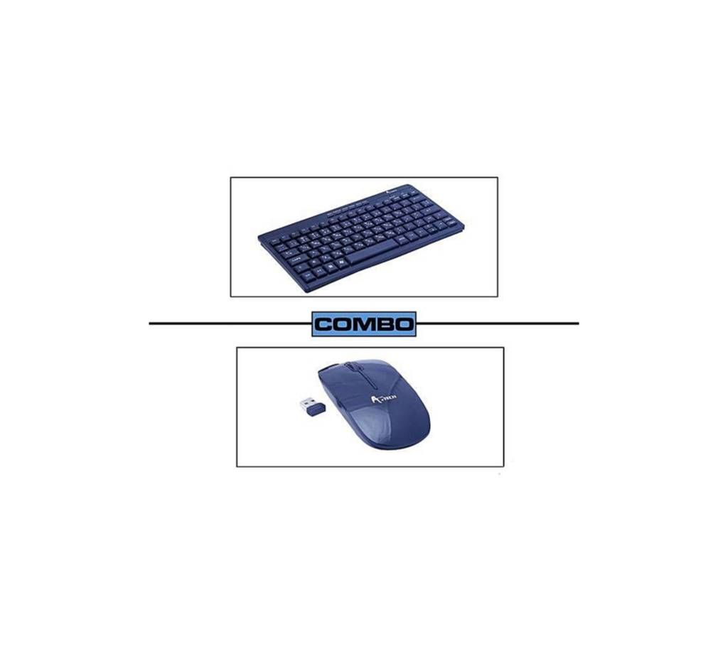 Beacon A.Tech Mini Wireless Keyboard and Wireless Mouse