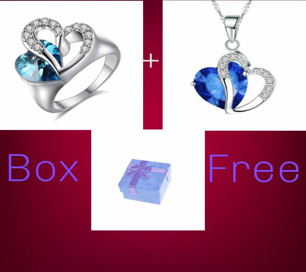 Heart Shape Finger Ring And Heart Shape Pendant Combo Offer