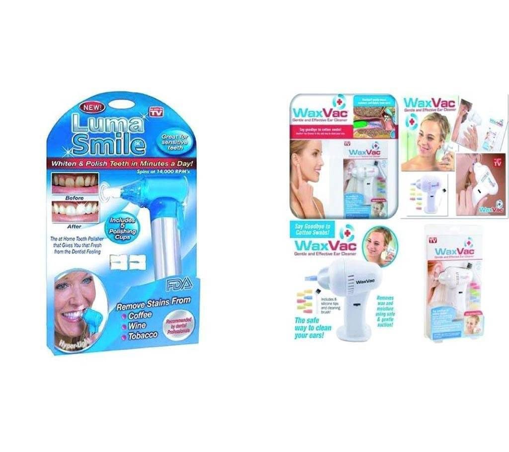 LUMA teeth kit and WaxVac ear cleaner combo 