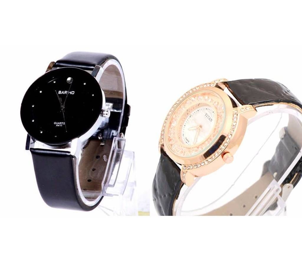 Bariho Gents Watch and Titan Ladies watch combo offer