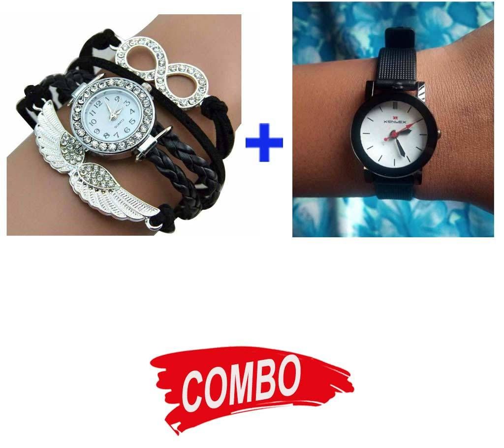 Xenlex ladies watch + Ladies bracelet watch - Combo Offer