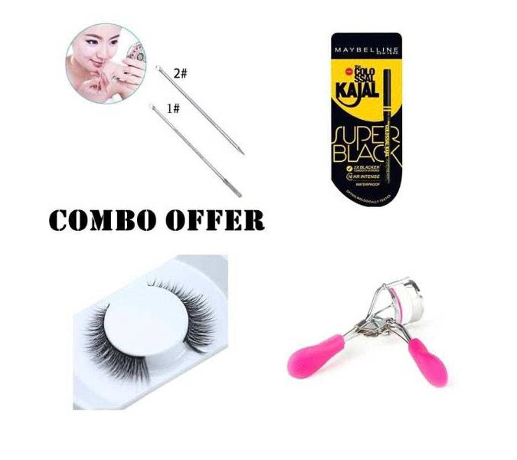 Combo Blackhead Remover,Kajal & Eyelash Curler & Papri 