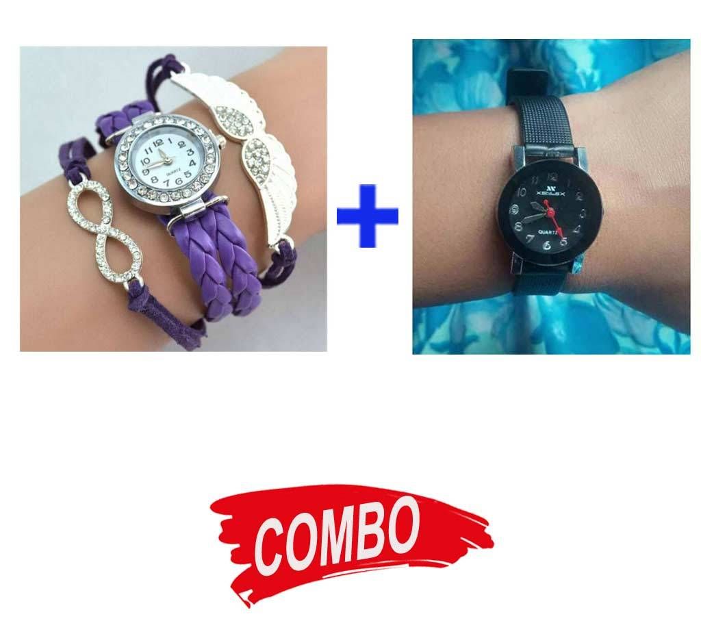 Xenlex ladies watch + Ladies Bracelet Type Watch - Combo Offer