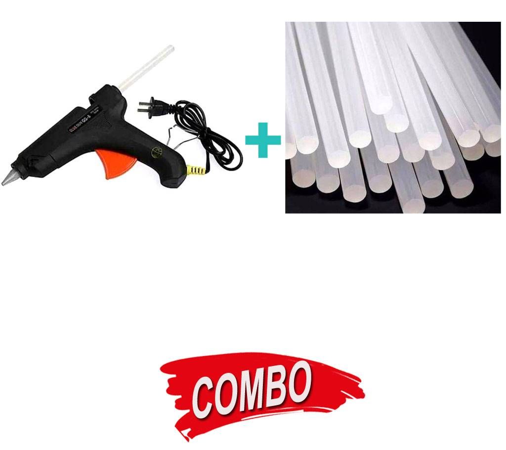 Glue gun (small) - two glue stick free + Glue stick for Small glue gun (10 Pcs) Combo Offer 