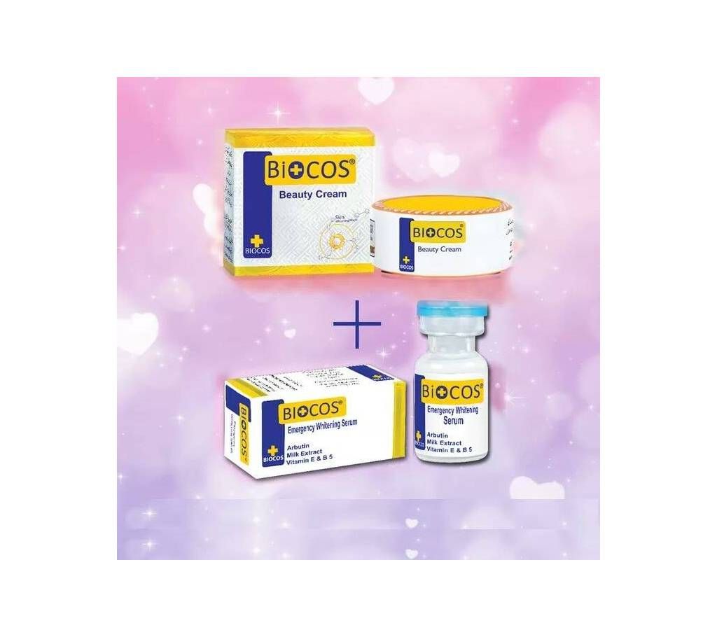 Combo of BioCos Beauty Cream - 30gm with Emergancy Serum - 15gm