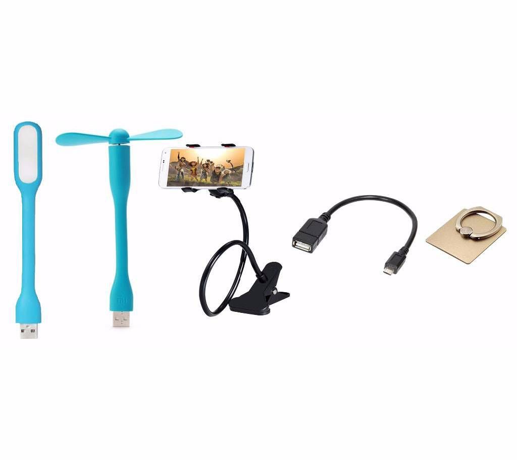 5 IN 1 Mobile Accessories Combo 
